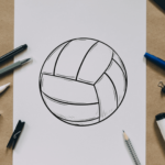 How to draw volleyball