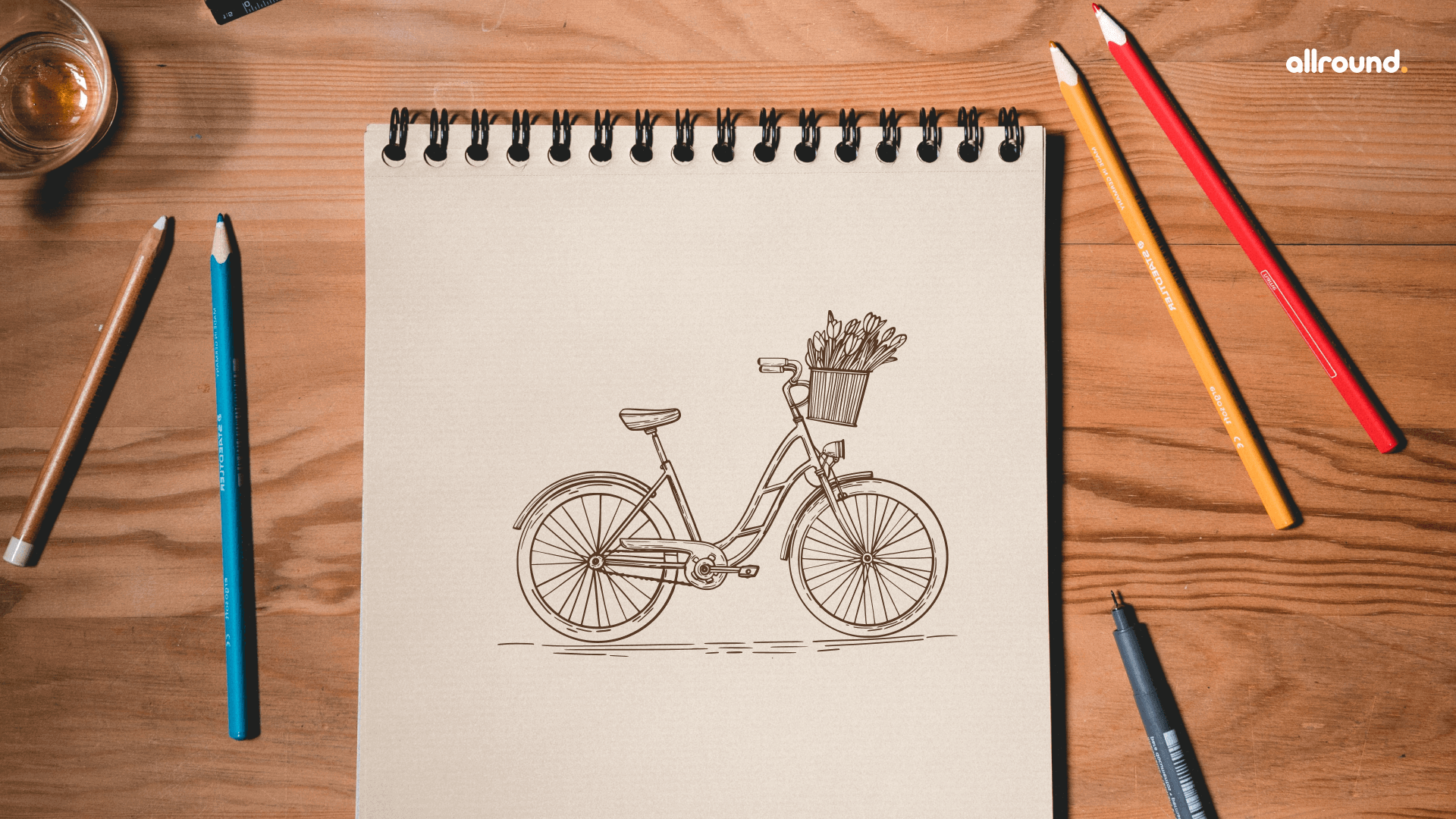 Premium Vector | Bike or bicycle drawing