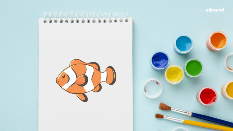 how to draw a clown fish