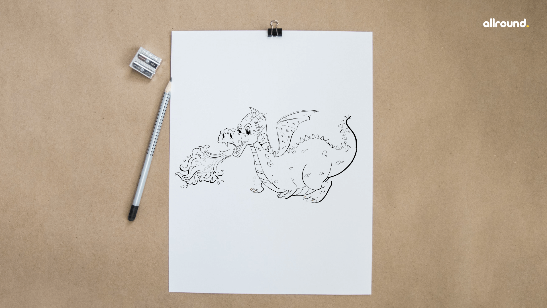 how to draw a dragon step by step for beginners on paper easy