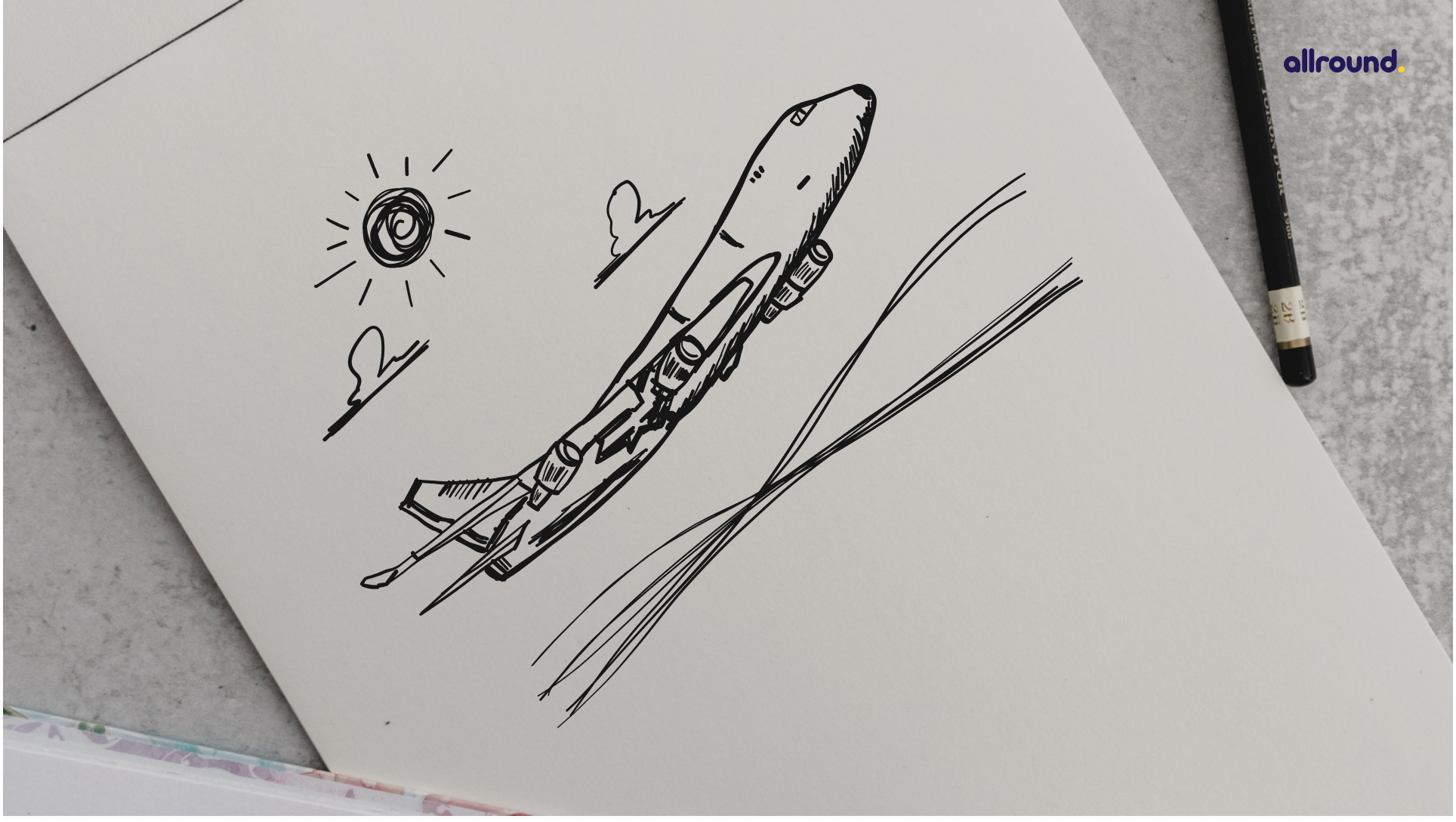 how to draw airplane