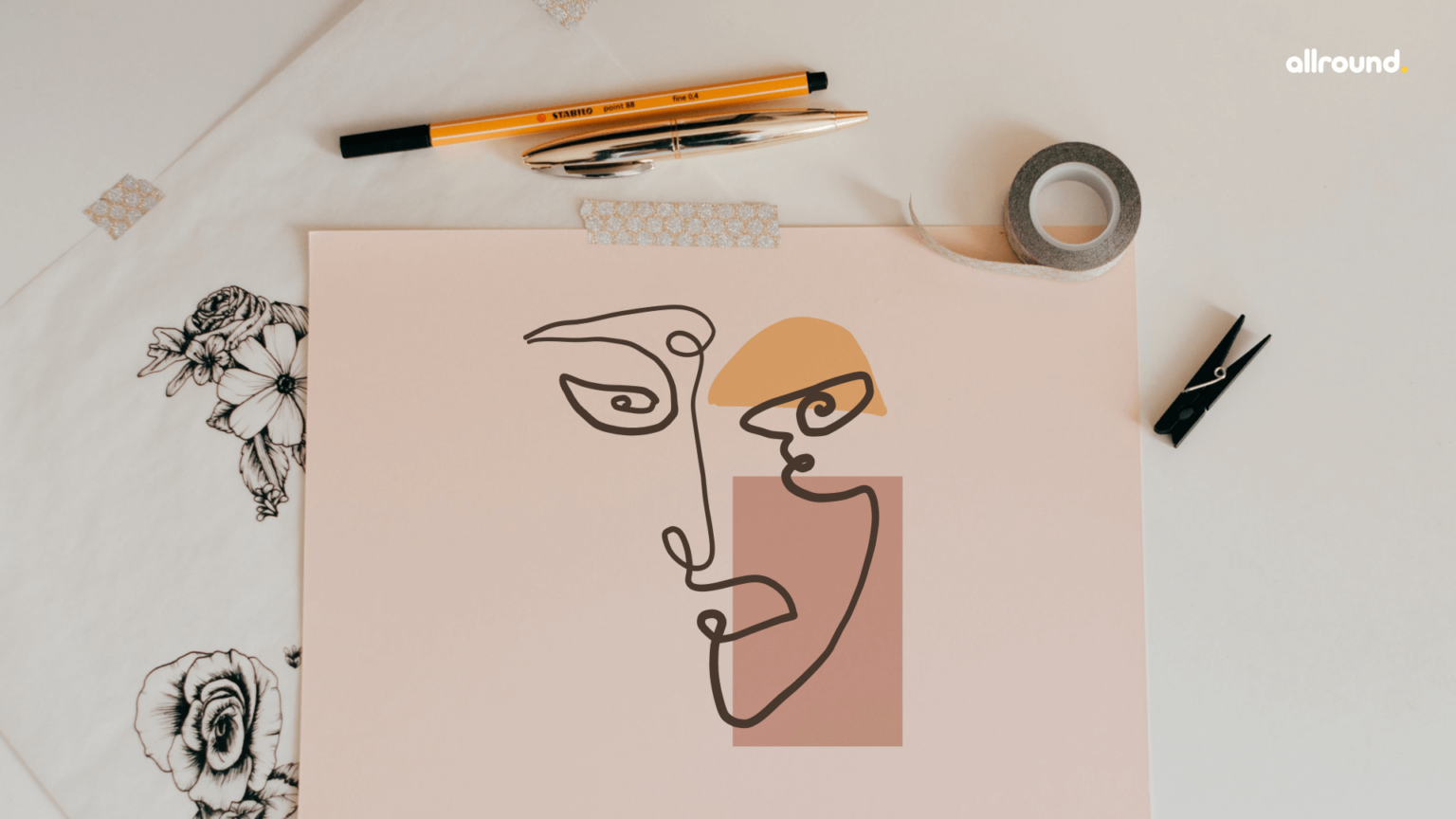 How to draw an abstract face? Step by Step Drawing Guide for Kids