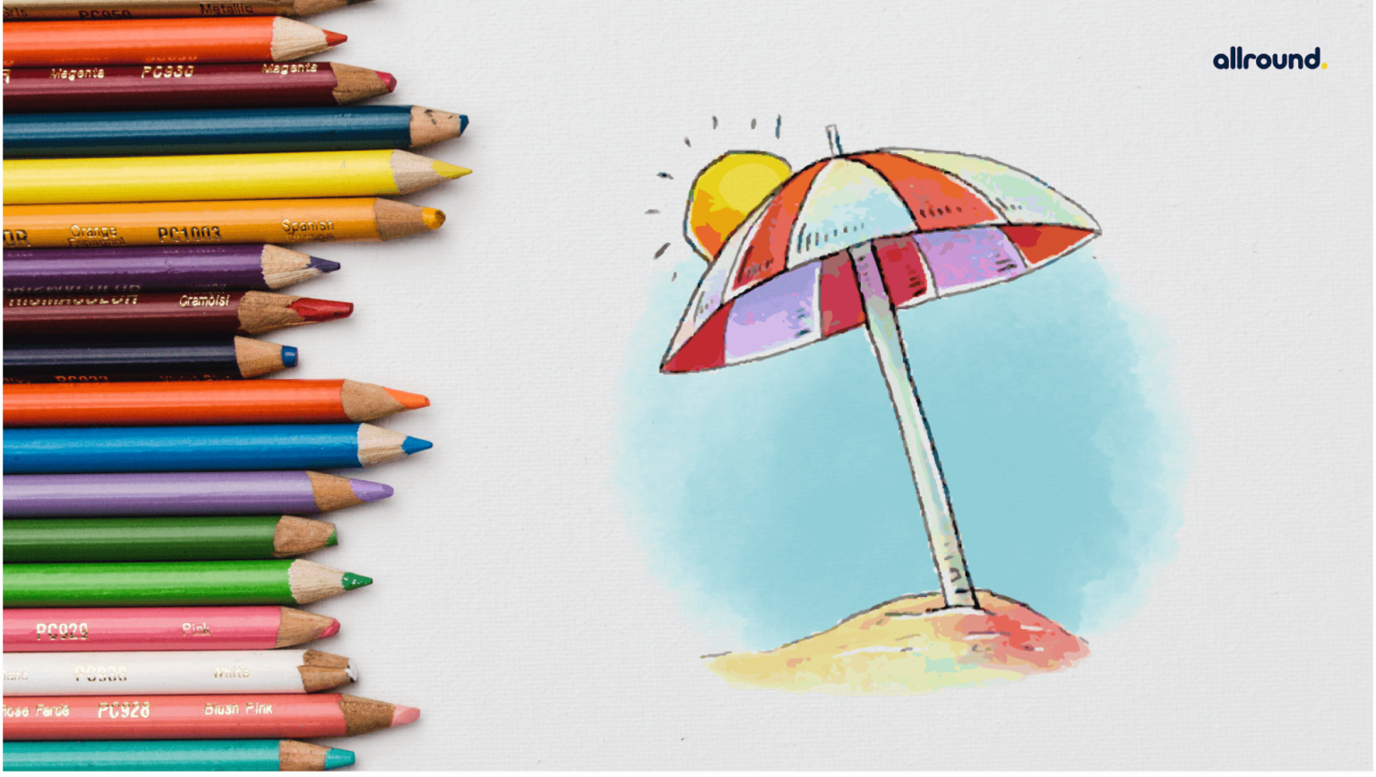 How to draw a beach? Step by Step Drawing Guide for Kids