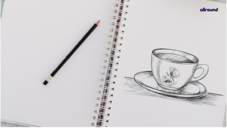 how to draw coffee cup